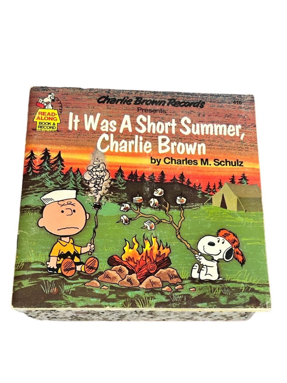 Vintage It Was A Short Summer Charlie Brown Read Along Book & Vinyl Record